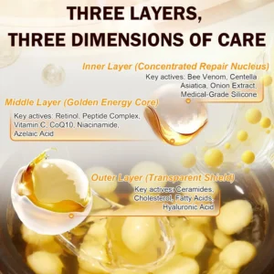 Daasry® Bee Venom Skin Repair & Anti-Aging Cream, Wrinkle Reduction, Hydrating, Brightening, Scar Healing, Sensitive Skin Relief, Even Tone