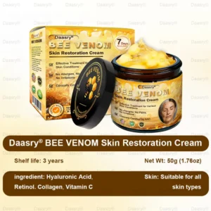 Daasry® Bee Venom Skin Repair & Anti-Aging Cream, Wrinkle Reduction, Hydrating, Brightening, Scar Healing, Sensitive Skin Relief, Even Tone