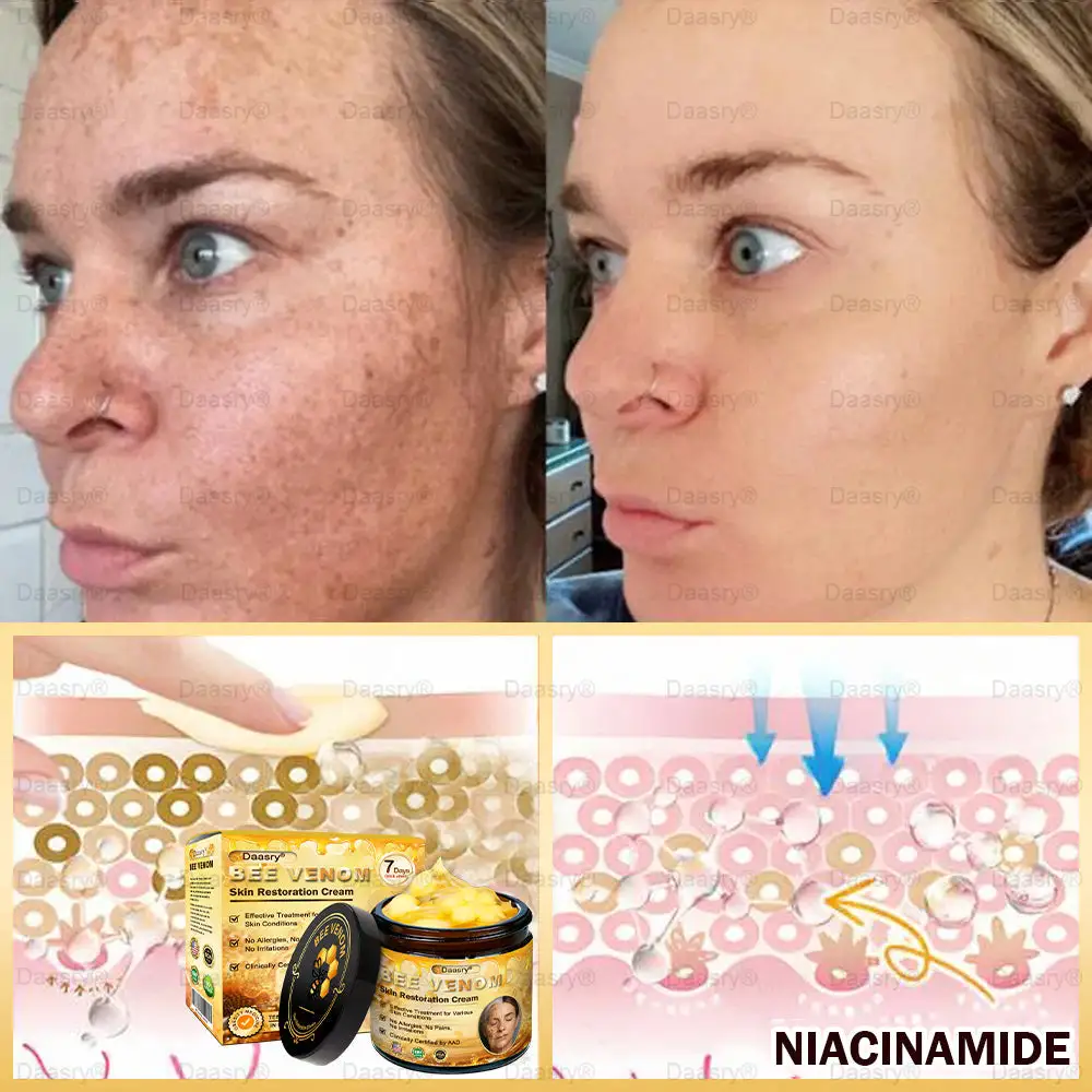 Daasry® Bee Venom Skin Repair & Anti-Aging Cream, Wrinkle Reduction, Hydrating, Brightening, Scar Healing, Sensitive Skin Relief, Even Tone