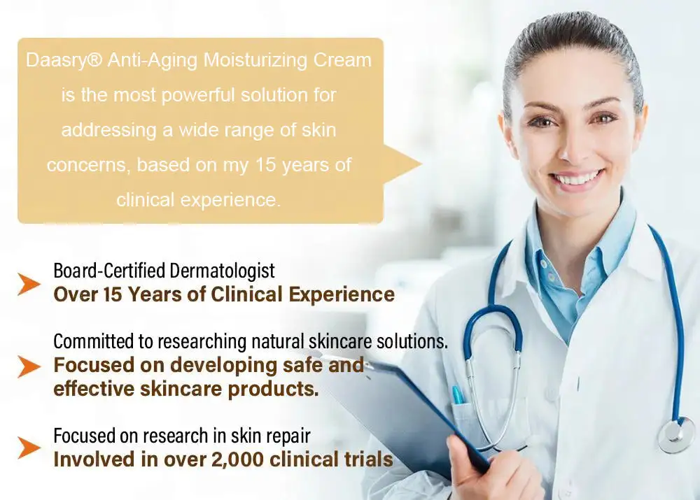 FDA Official: Daasry® Advanced Skin Repair & Anti-Aging Cream anti-aging, Wrinkle Reduction, Hydrating, Brightening, Scar Healing, Sensitive Skin Relief, Even Tone